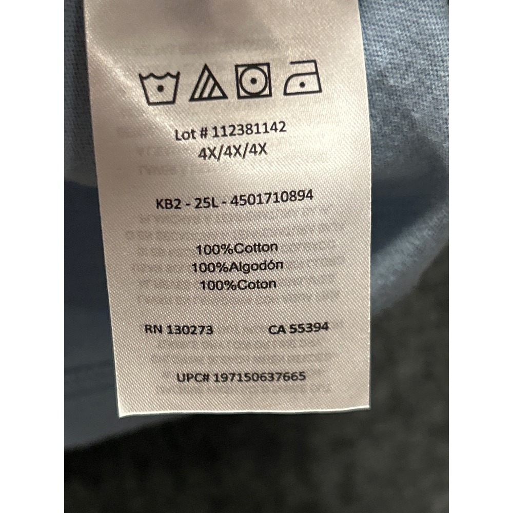 Lee Jeans 1889 Graphic T-Shirt Light Blue Cotton Crewneck Womens 4X New - Picture 5 of 8